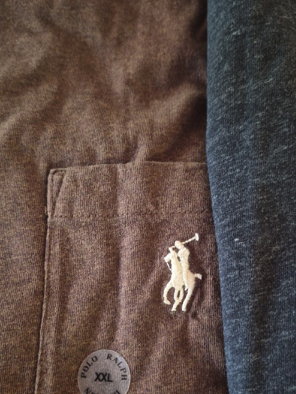 Polo by Ralph Lauren Short-Sleeve Pocket Tees in Brown and Charcoal New W/tags - Picture 3 of 5